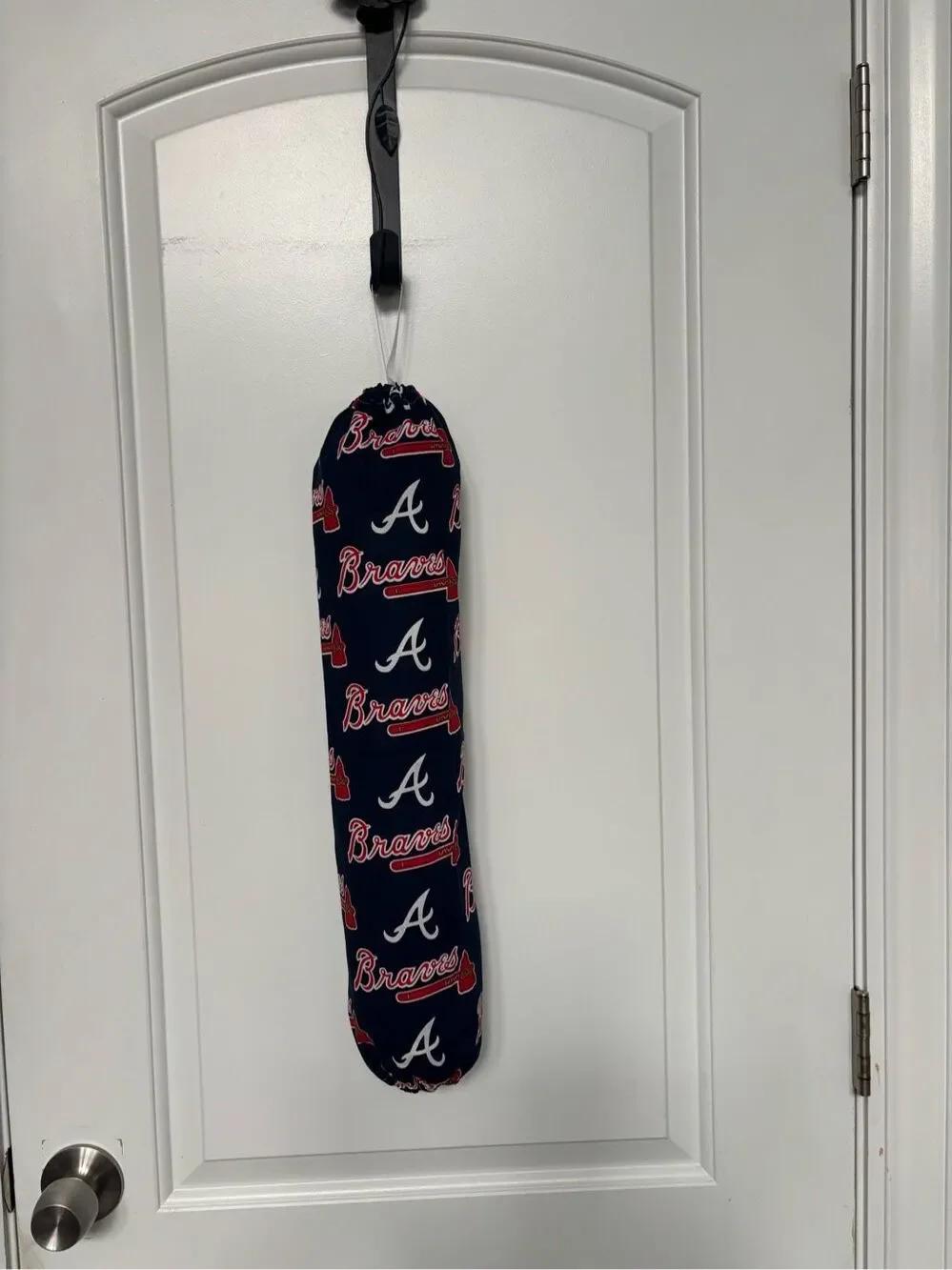 Handmade Plastic Bag Holder- Braves